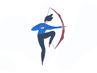 Woman with bow 2d animation banner clean design design graphic graphicdesign illustraion illustration illustrator logo procreate