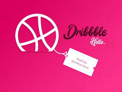 Dribbble Invite hello dribbble thank you