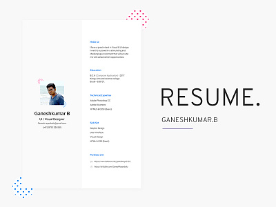 Resume clean design portfolio resume