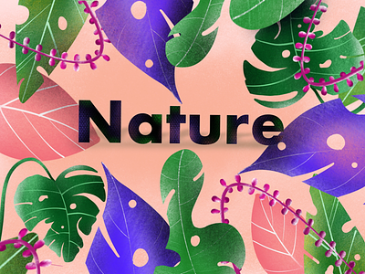 Nature of leaf procreate illustration