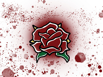 Rose design illustration logo rose traditional tattoo