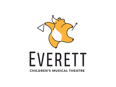 logo for childrens musical theatre bear music theatre