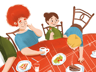 illustration for children book children book illustration dinner illustration table