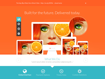 Teal and Orange - Web Layout 3d design flat flat design layout minimal orange teal web web design webdesign website