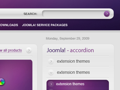 Joomla - Leopard Theme 3. accordion apple button design form helvetica icon joomla layout menu navigation theme web web design website