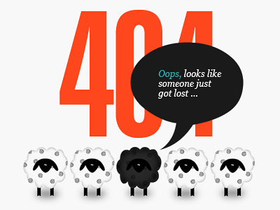 404 Page 404 bubble error jquery parallax sheep