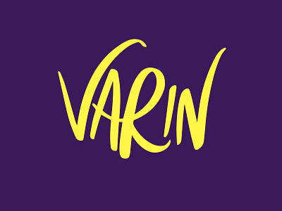 VARIN calligraphy hand drawn handlettering logo text typo typogaphy