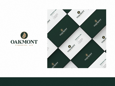 OAKMONT FINANCIAL business business card finacial growth leaf logo oak oak leaf tree vintage