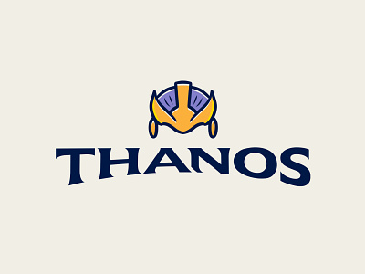 THANOS comics helmet logo thanos