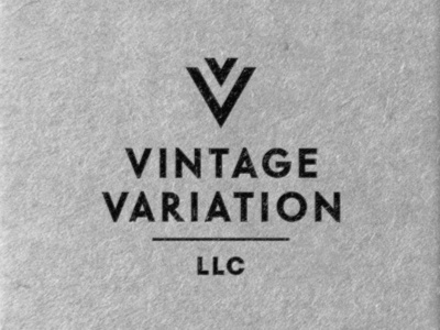 Vintage Variation LLC black letterlogo letterv typo logo v vintage vlogo vv