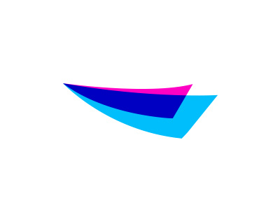 AirXe colorful design jet origami logo paper airplane plane