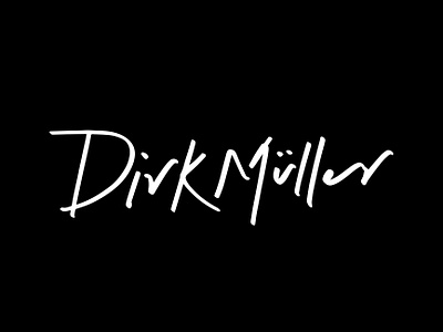 Dirk Muller handwriten letter typogaphy