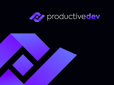 ProductiveDev gradient negative space pd pd logo software logo