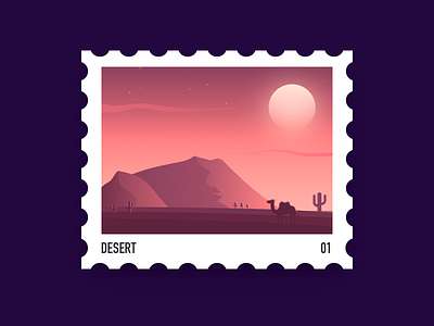 Desert stamp