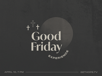 Good Friday Experience // V. 1 brand branding cross design easter good friday logo design texture typography vector