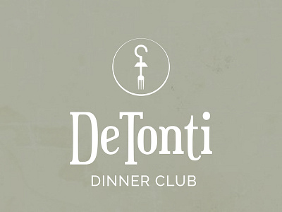 De Tonti Dinner Club Logo Design brand branding design dinner dinner club illustrator logo logo design logo design concept mobile al symbol type typogaphy