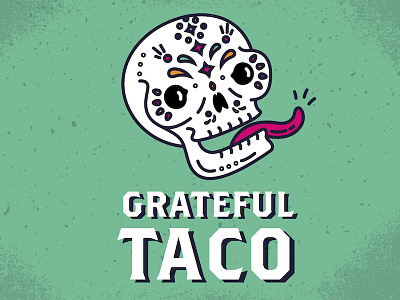 Grateful Taco branding design illustrator skull tacos vector