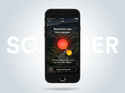 iOS Iris Scanner eye interface ios iphone iris layout login meatball mobile scanner ui ux