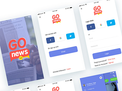 GO News 360 app design app ui app ux best ui ux solution creative agency design work designing agency graphic design news app ui ux design unique ux design ux designer ux ui