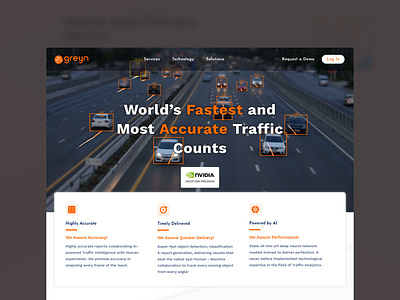 Greyn - Traffic Analysis app design best ui ux solution design design work indian traffic analysis ui ux design website design
