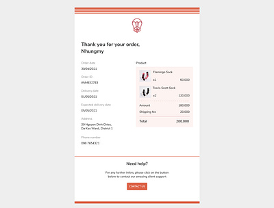 Email receipt | Daily UI | Day17 daily challange day17 email receipt ui ux
