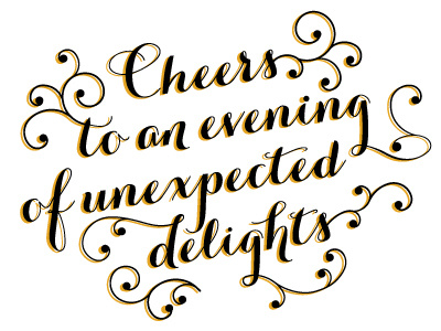 Giovanni Invitation cheers flourishes invitation packaging script typography
