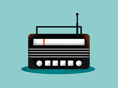 Got that radio on. analog dissolve icon illustration jams music outdated technology radio texture tunes vector vintage