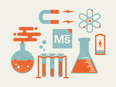 A Family of Lab Icons atom battery beaker experiment icons invention lab magnet marketing science scientist test tube