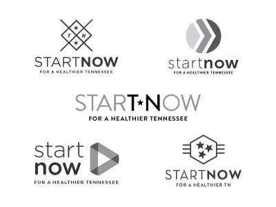 Healthier TN Logos branding campaign exercise health identity initiative logo pride start now state tennessee tobacco