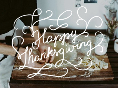 Eat and Give Thanks eat fall flourish food hand lettering lettering swash thanksgiving