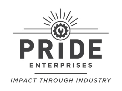 PRIDE Logo No. 2 branding cog florida identity industry logo pride social enterprise workforce wrench