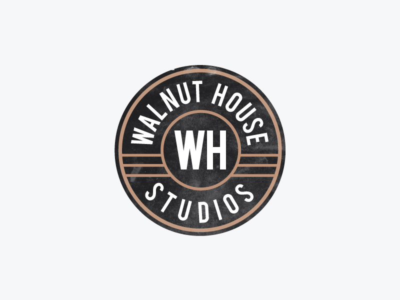 Walnut House Studios recording studio h w seal house walnut branding identity logo