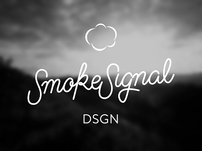 Smoke Signal Dsgn–Lettering branding cloud design lettering logo script signal smoke smoke signal dsgn