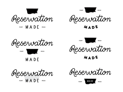 Reservation Made design fort peck hand lettering layout lettering reservation rez script smoke signal dsgn type wip