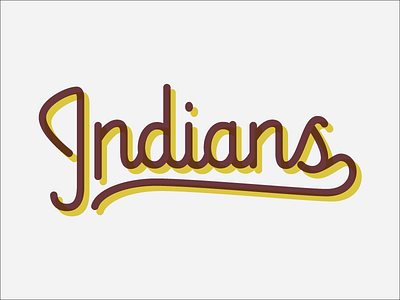 Indians Pt. 2 design hand lettering indians lettering smoke signal dsgn typography