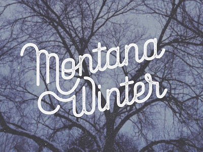 Montana Winter design hand lettering lettering letters photography script texture type typography