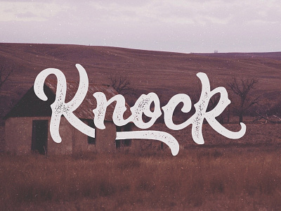 Knock custom type hand drawn hand lettering lettering logotype photography smoke signal dsgn texture type