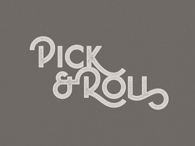 Pick & Roll custom type hand drawn hand lettering lettering logotype smoke signal dsgn texture type typography