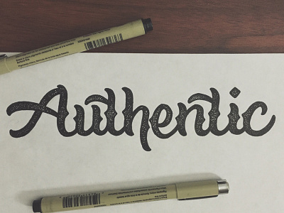 Authentic custom type hand drawn hand lettering lettering logotype stipple texture type typography