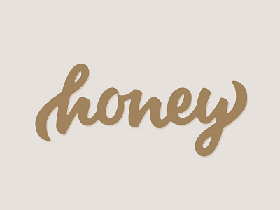 honey brush pen custom type hand lettering lettering logotype script type typography vector