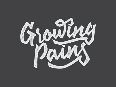 Growing Pains custom type hand lettering lettering logotype sketch texture type typography