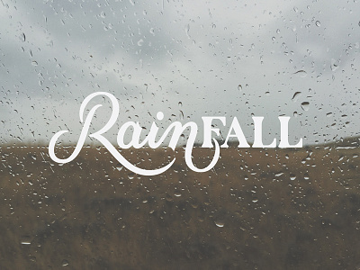 RainFALL custom type fall hand lettering lettering photography rain script type typography