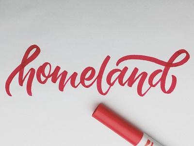 homeland art brush script calligraphy crayola hand lettering lettering