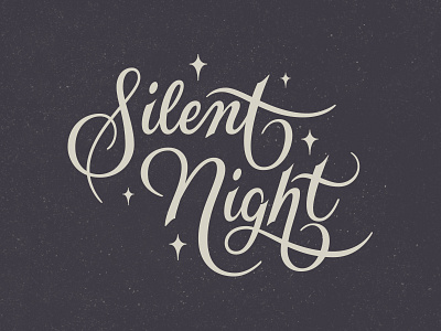 Silent Night custom type hand lettering lettering night script silent spencerian type typography