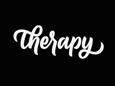 Therapy art brush script custom type design hand lettering lettering ligature logo logotype