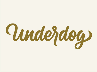 Underdog art branding brush script crayola custom type design hand lettering lettering ligature logo logotype