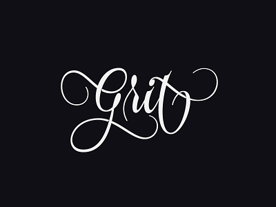 Grit design hand lettering lettering letters ligature script spencerian swash