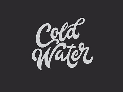 Cold Water hand lettering lettering ligature script type