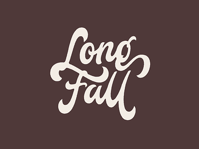 Long Fall hand lettering lettering ligature script type