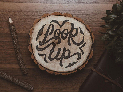 Look Up hand lettering lettering script type